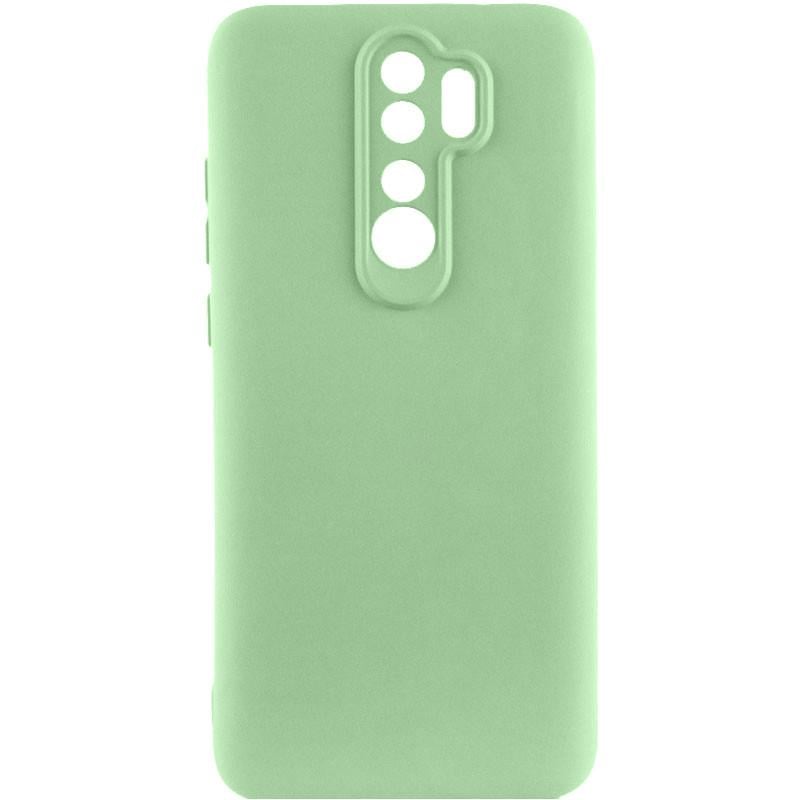 Противоударный чехол TPU GETMAN Liquid Silk Full Camera для Xiaomi Redmi 9 Зеленый / Pistachio