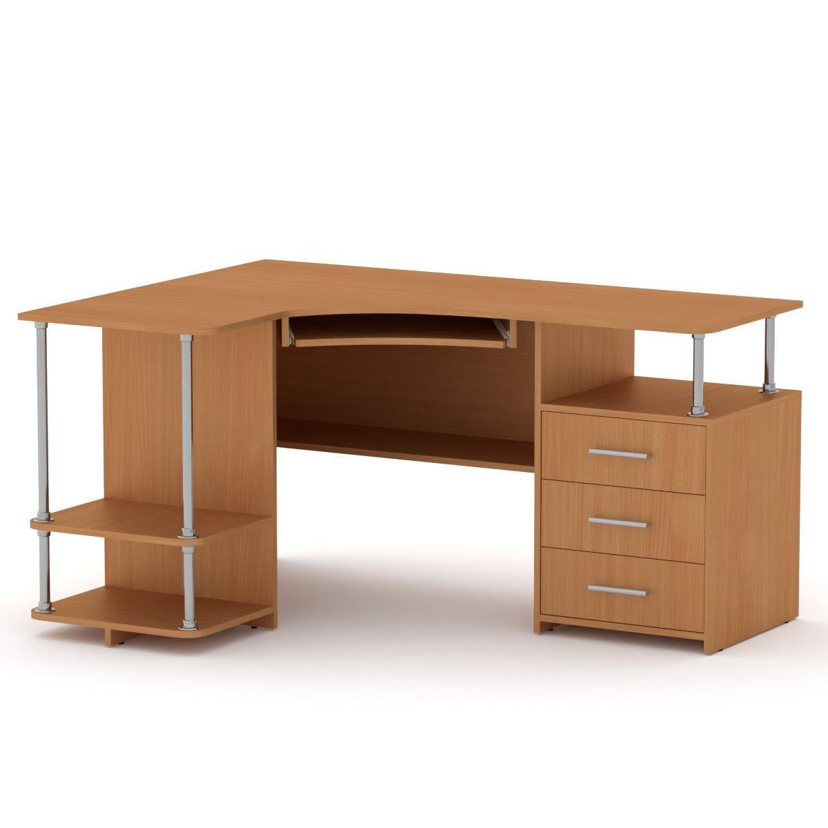 Стол компьютерный МеблиКо СУ-4 150х110х88 см Бук (k-1435-2)