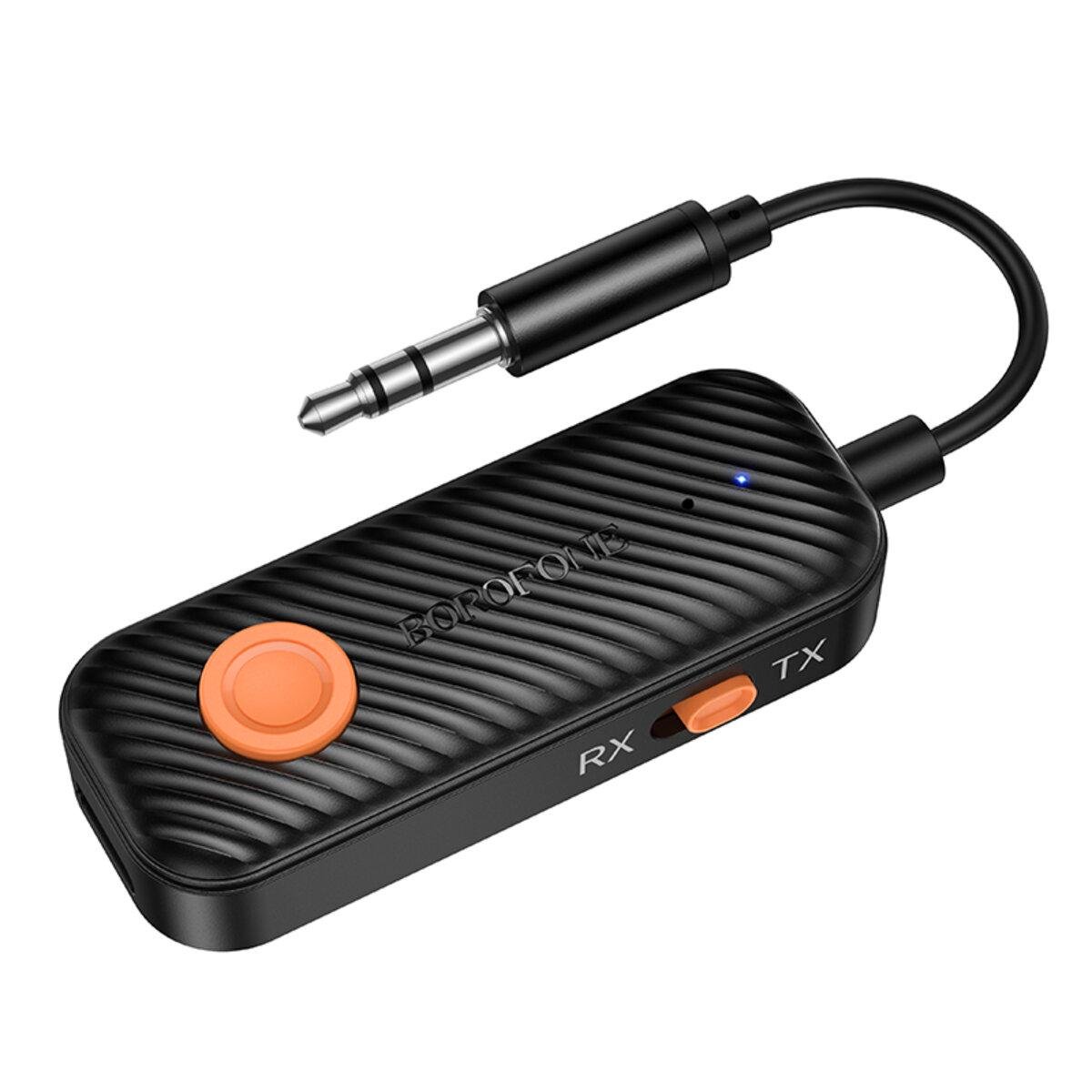 Ресивер тран смитер BluetoothBOROFONE BC62 Walker AUX BT audio receiver/transmitter 140 mAh Black (6941991124143) Ресивер тран смитер BluetoothBOROFONE BC62 Walker AUX BT audio receiver/transmitter 140 mAh Black (6941991124143)