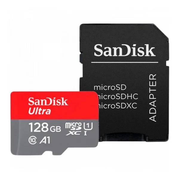 Карта памяти SanDisk Ultra microSDXC 128 Гб UHS-I A1 Class 10 (SDSQUAB-128G-GN6MA)