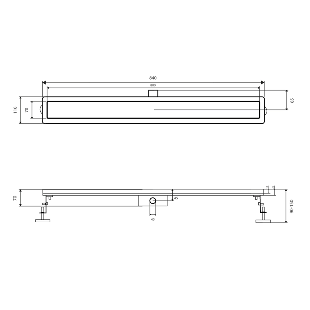 Трап линейный Qtap Scorpio FA800 с сухим затвором 800 мм (FRRS00051938) - фото 2