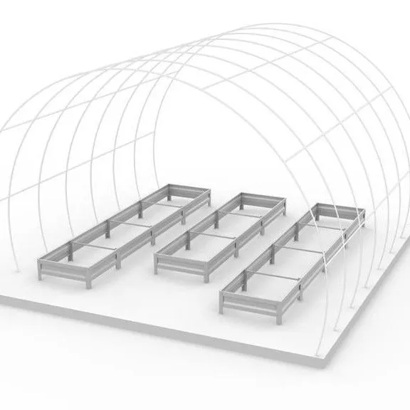 Комплект оцинкованных грядок для теплицы SIMBUD 3,75х1 м 0,45 мм 2 шт. (123975)