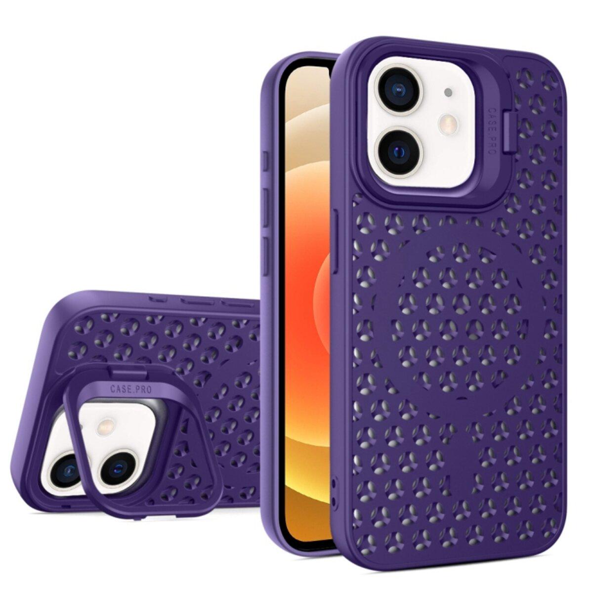 Протиударний чохол із підставкою Cosmic Grater Stand for Apple iPhone 12/12 Pro Purple