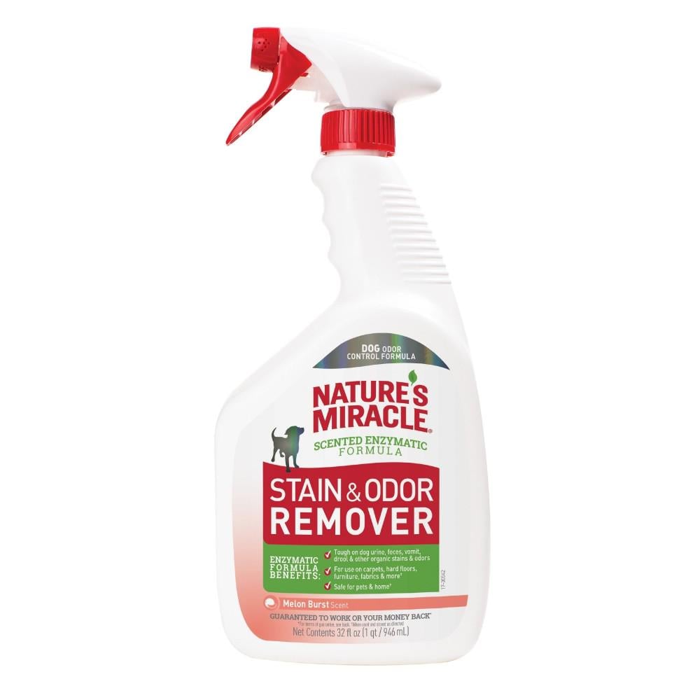 Спрей для удаления пятен и запахов от собак Nature's Miracle Stain & Odor Remover Melon Burst Scent с ароматом дыни 946 мл (680197/6966 USA)