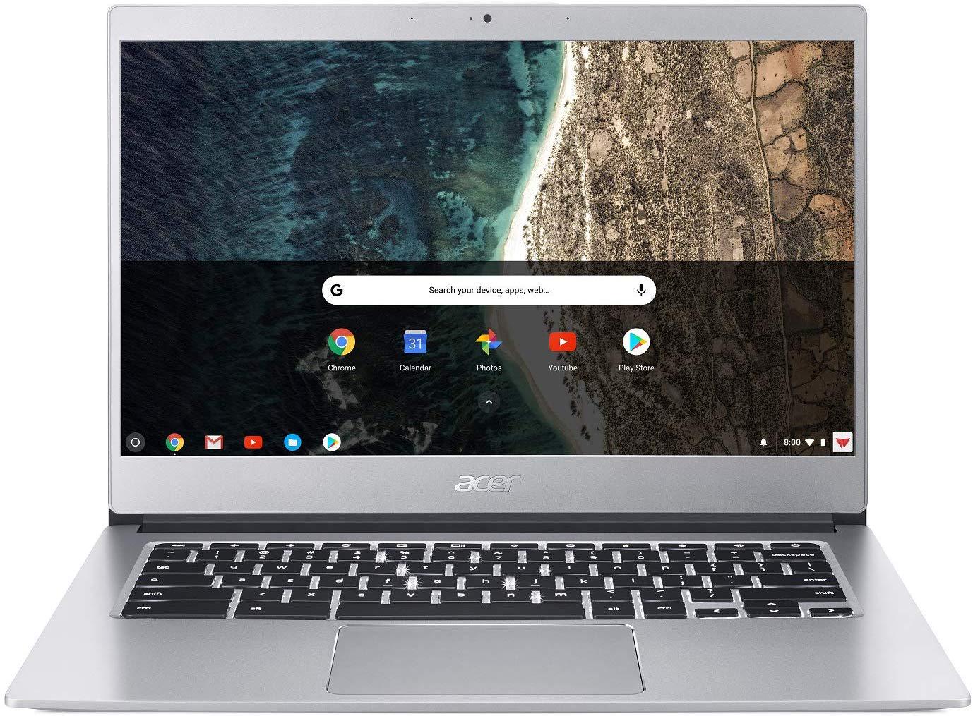 Ноутбук ACER Chromebook 514 14" FHD Touch 4/64GB N3450 CB514-1HT-C6EV OB Pure Silver