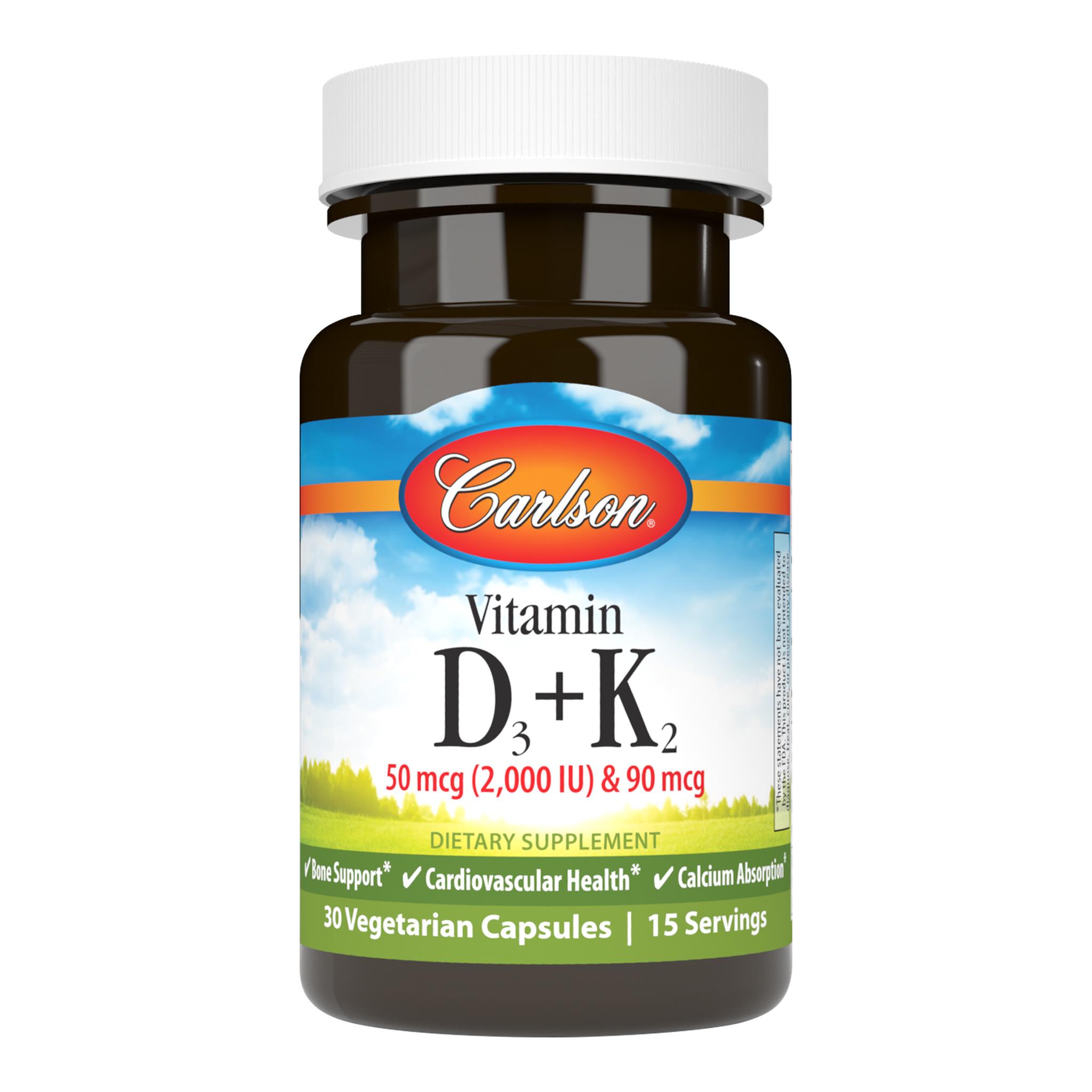 Вітамін Д3 і К2 Carlson Vitamin D3 K2 30 caps Вітамін Д3 і К2 Carlson Vitamin D3 K2 30 caps