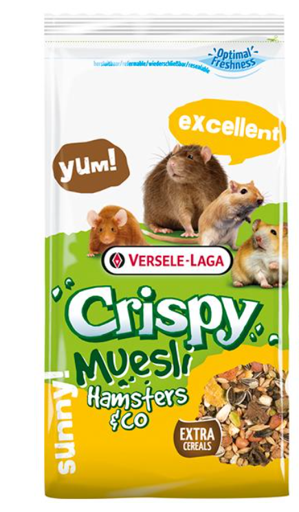 Корм для хомяков крыс мышей песчанок Versele-Laga Crispy Muesli Hamster 1 кг (617212)