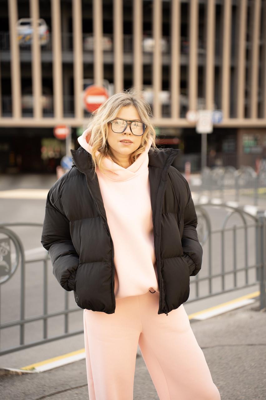 Пуховик жіночий демісезонний Чорний - фото 3 Пуховик жіночий демісезонний Чорний - фото 3