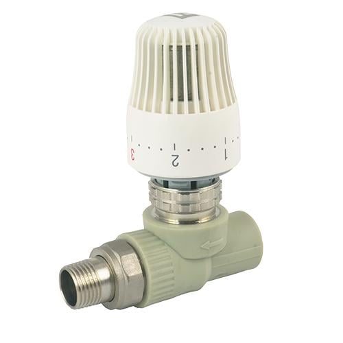 Кран радиаторный FADO с термоголовкой прямой 20x1/2" (FD-PKT01)