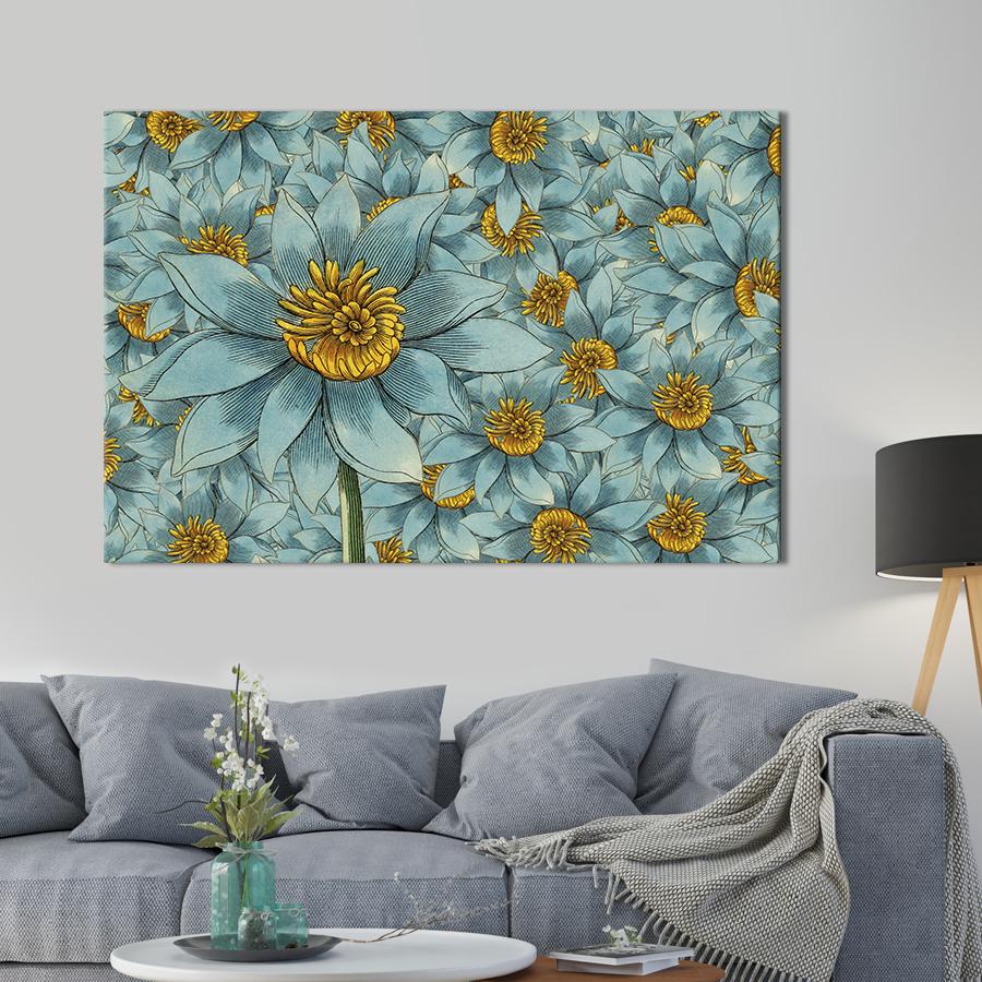 Картина на холсте Голубые нарциссы 51x34 см (780-1)