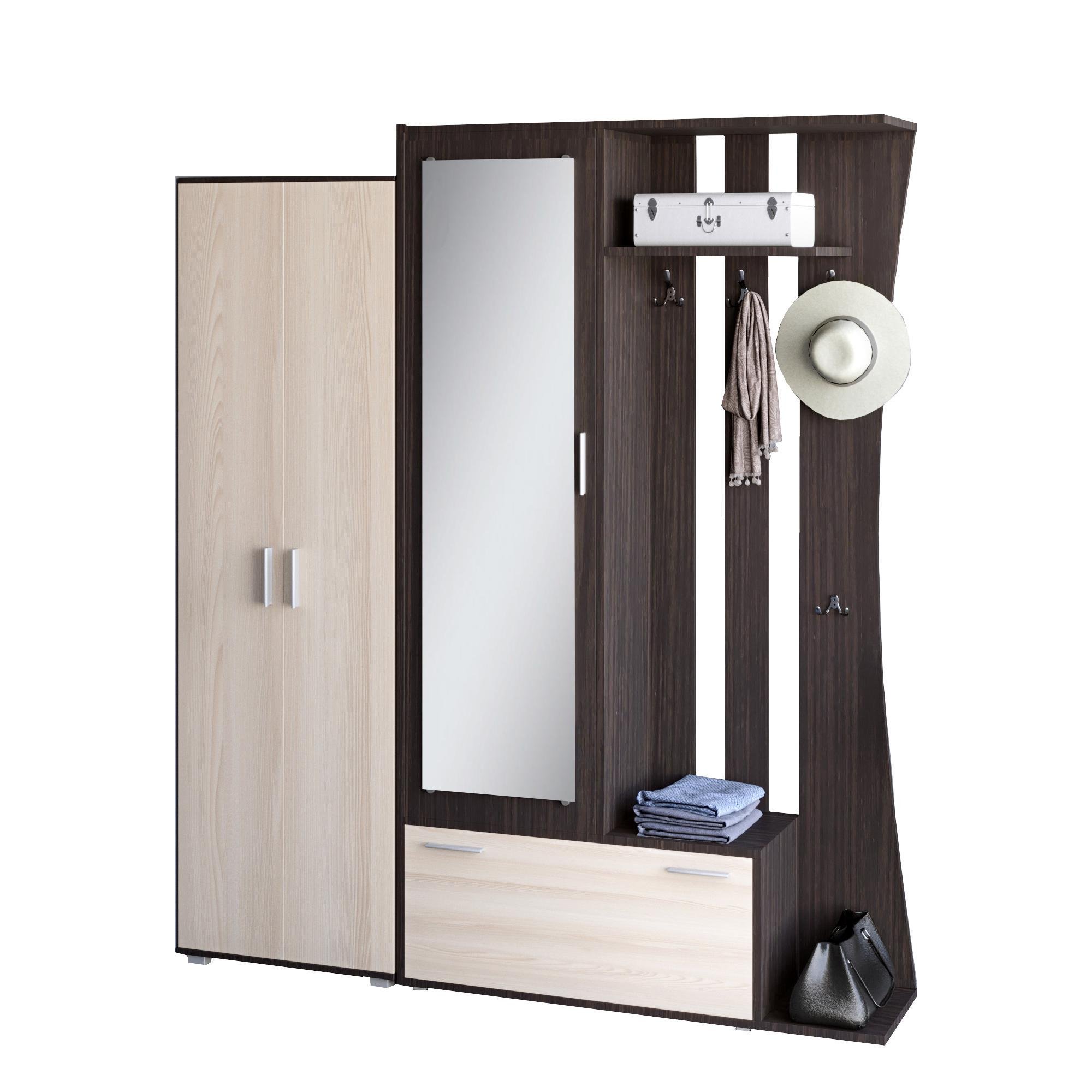 Передпокій Еверест Авео-2 з шафою ШП-1 Венге/Дуб молочний (DTM-2661)