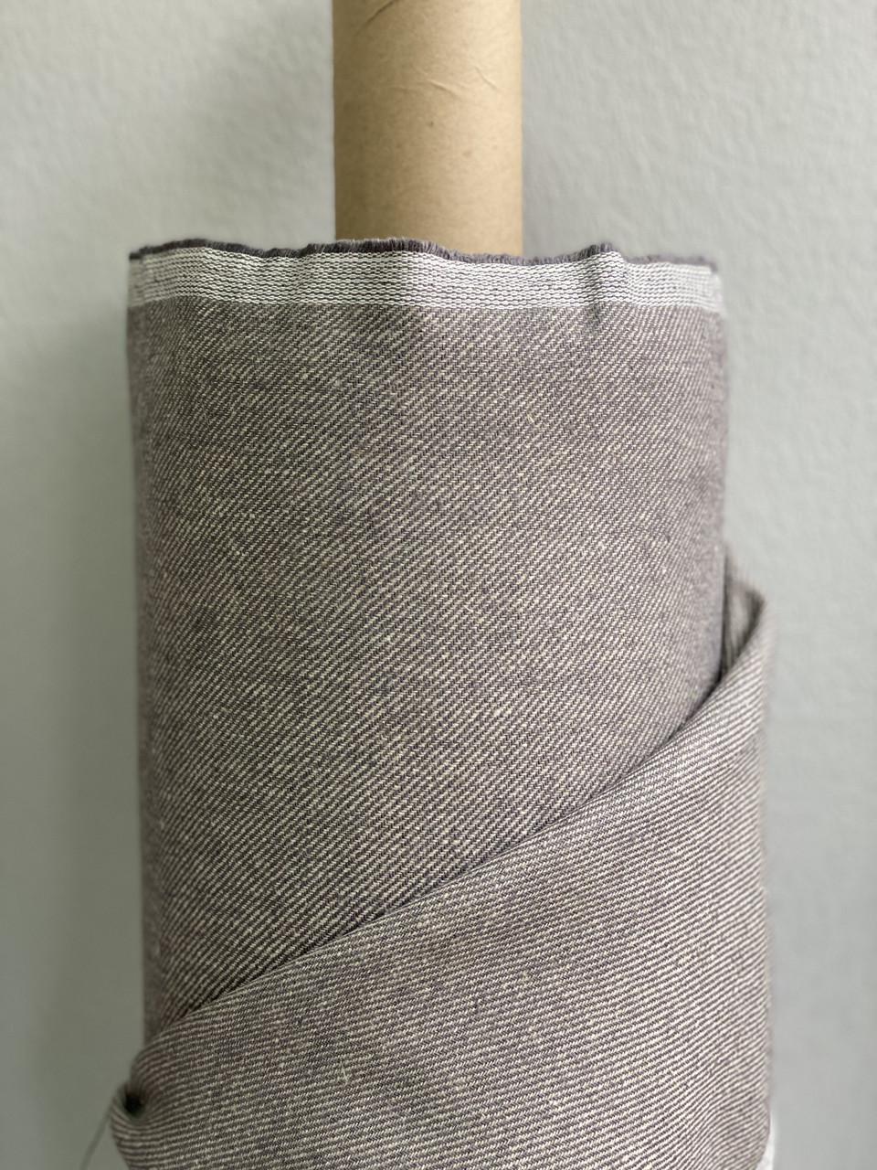 Тканина костюмна щільна натуральна LINEN PLUS 100% льон 145 см 2/1 Сірий - фото 1 Тканина костюмна щільна натуральна LINEN PLUS 100% льон 145 см 2/1 Сірий - фото 1