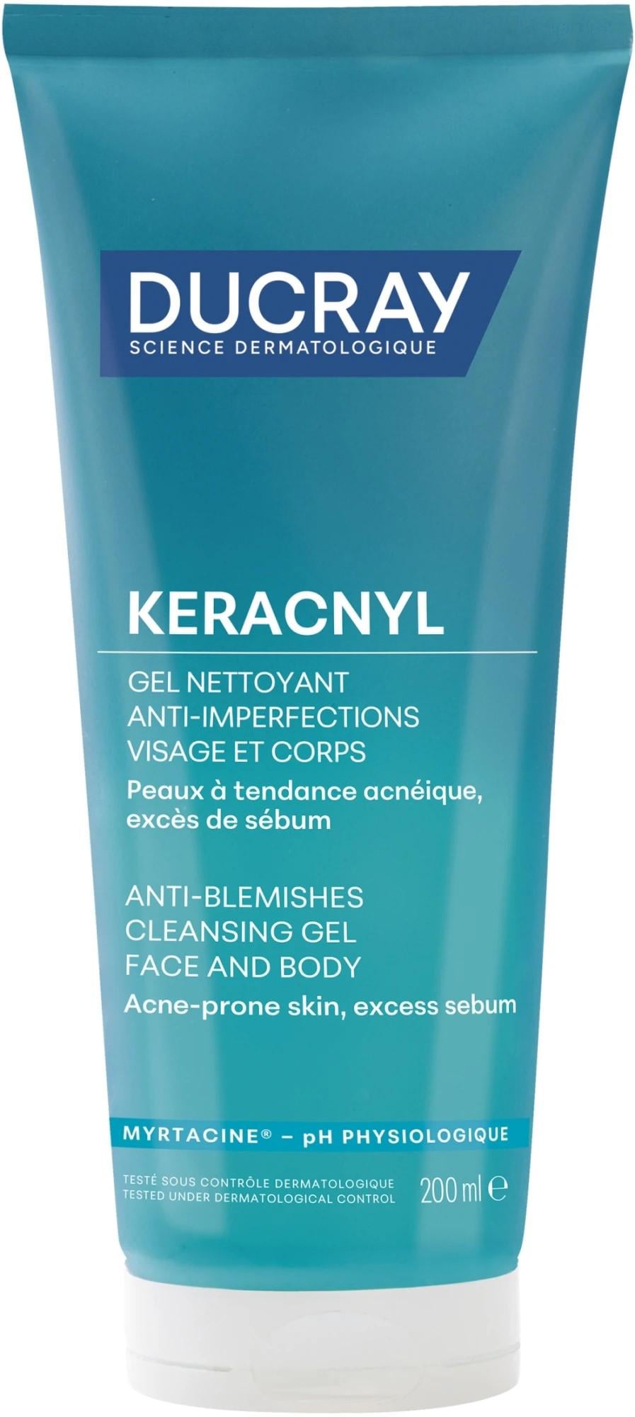 Гель очищающий Ducray Keracnyl Foaming Gel для жирной кожи со склонностью к акне 200 мл (2666484153)