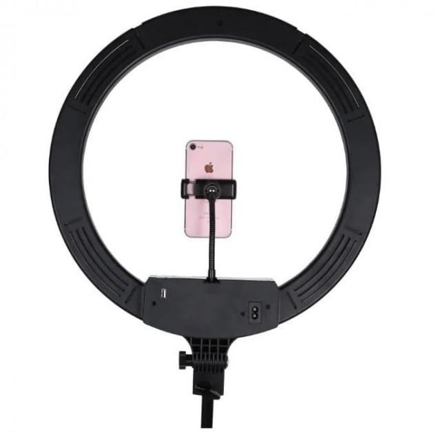 Кольцевая лампа Ring Lite LED AL-360 со штативом и пультом 220V 36 см - фото 8