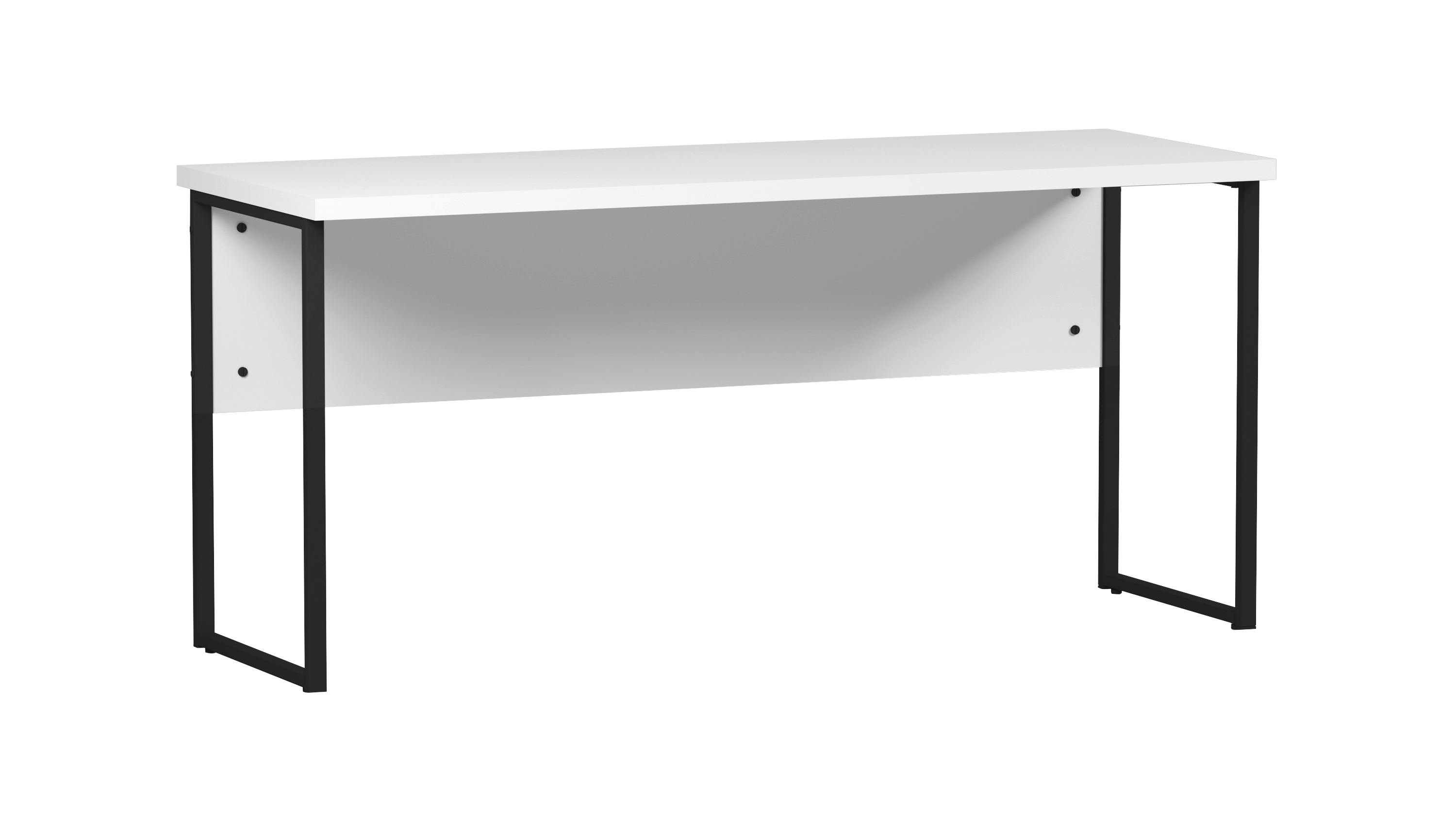 Письменный стол с экраном ОП-163 Orange-Line Черный/Белый (404539)