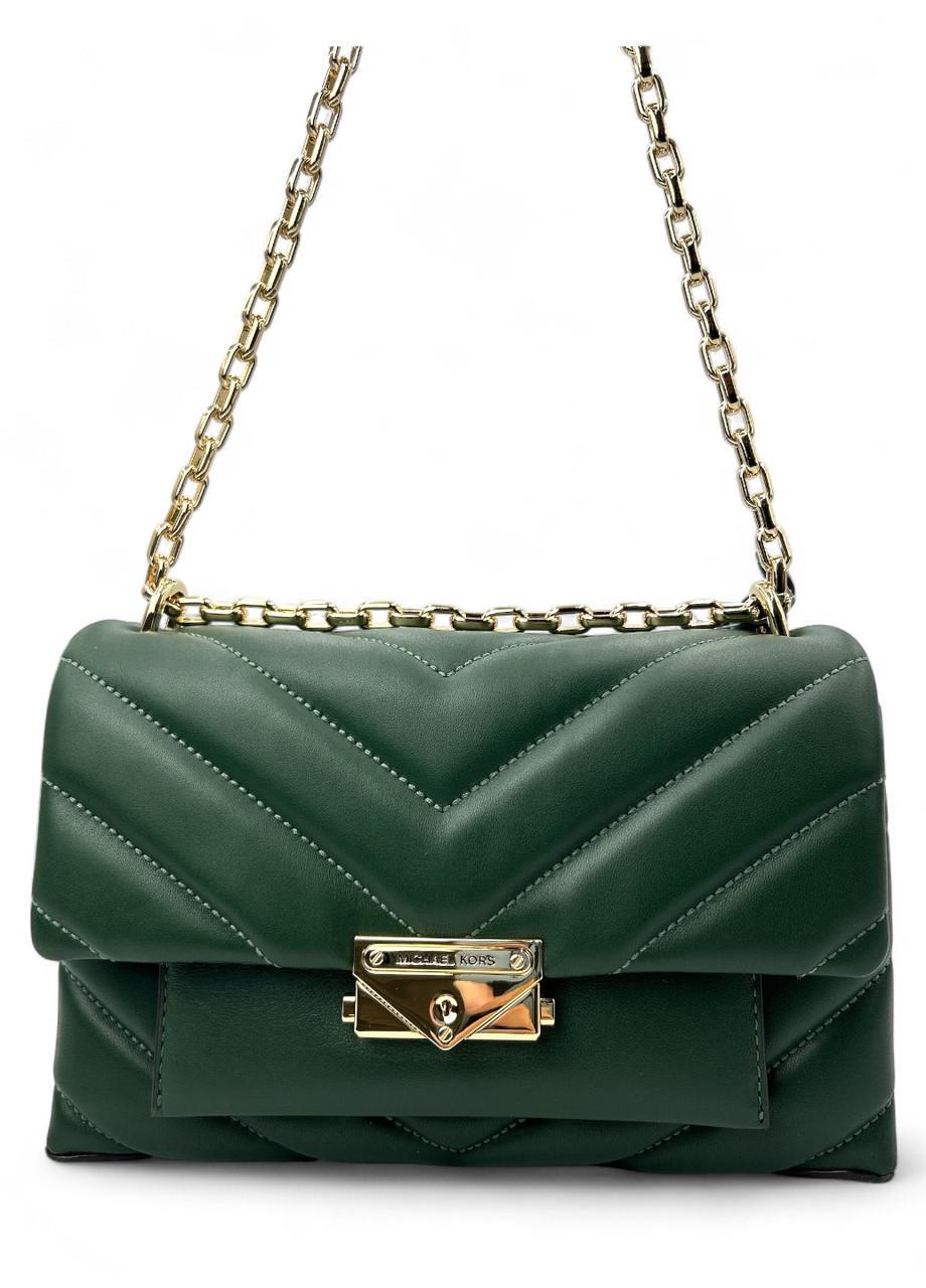 Женская сумка Michael Kors Cece 30t9g0el8l md cnv chain shldr leather Moss Зеленый (2783212107)