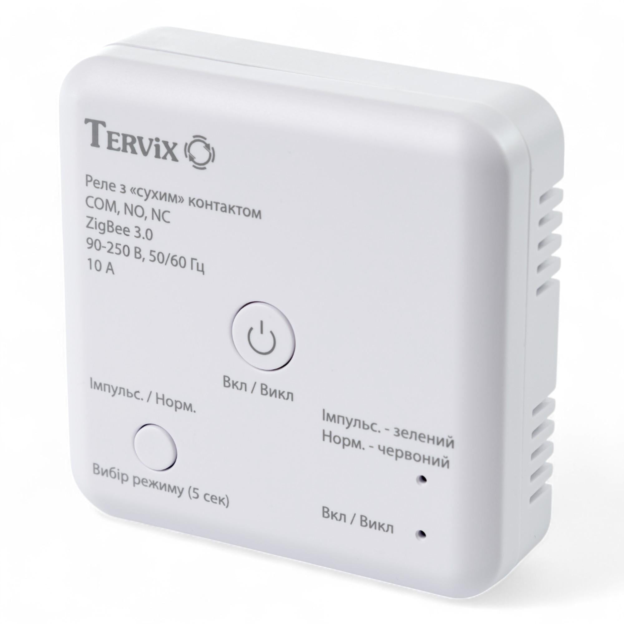 Умный переключатель Tervix Pro Line ZigBee Dry Contact On/Off реле с сухим контактом (TRV-431181)