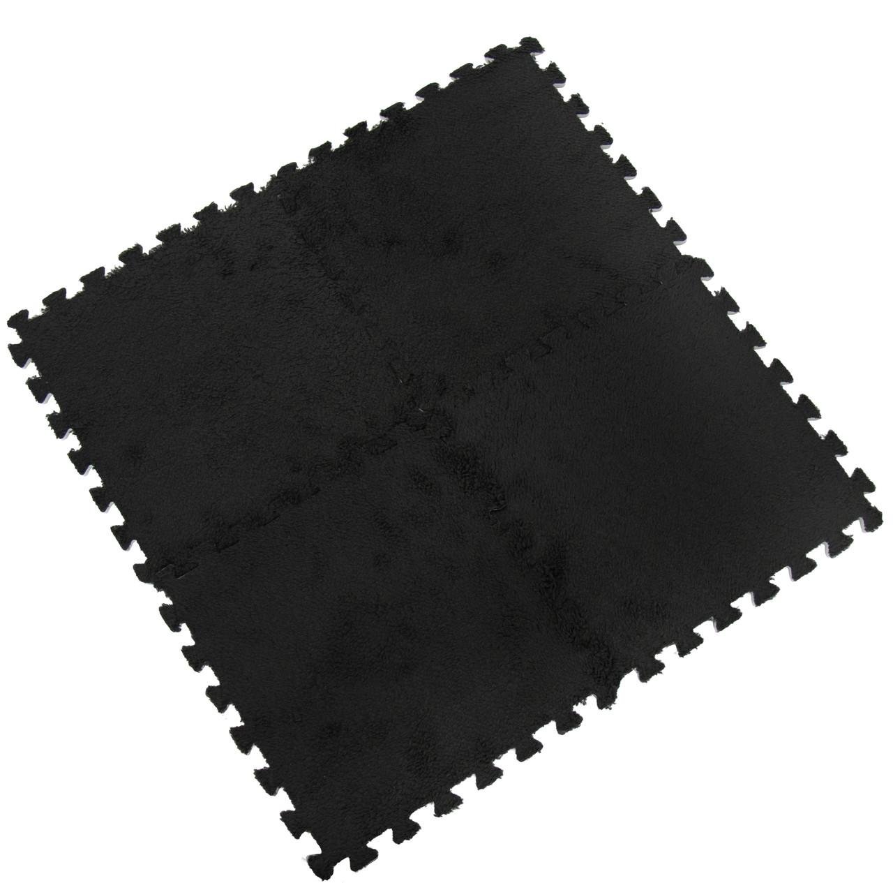 Килимок-пазл з ворсом RIAS PZ-101 1 ігровий 30x30 см Black (3_06749)