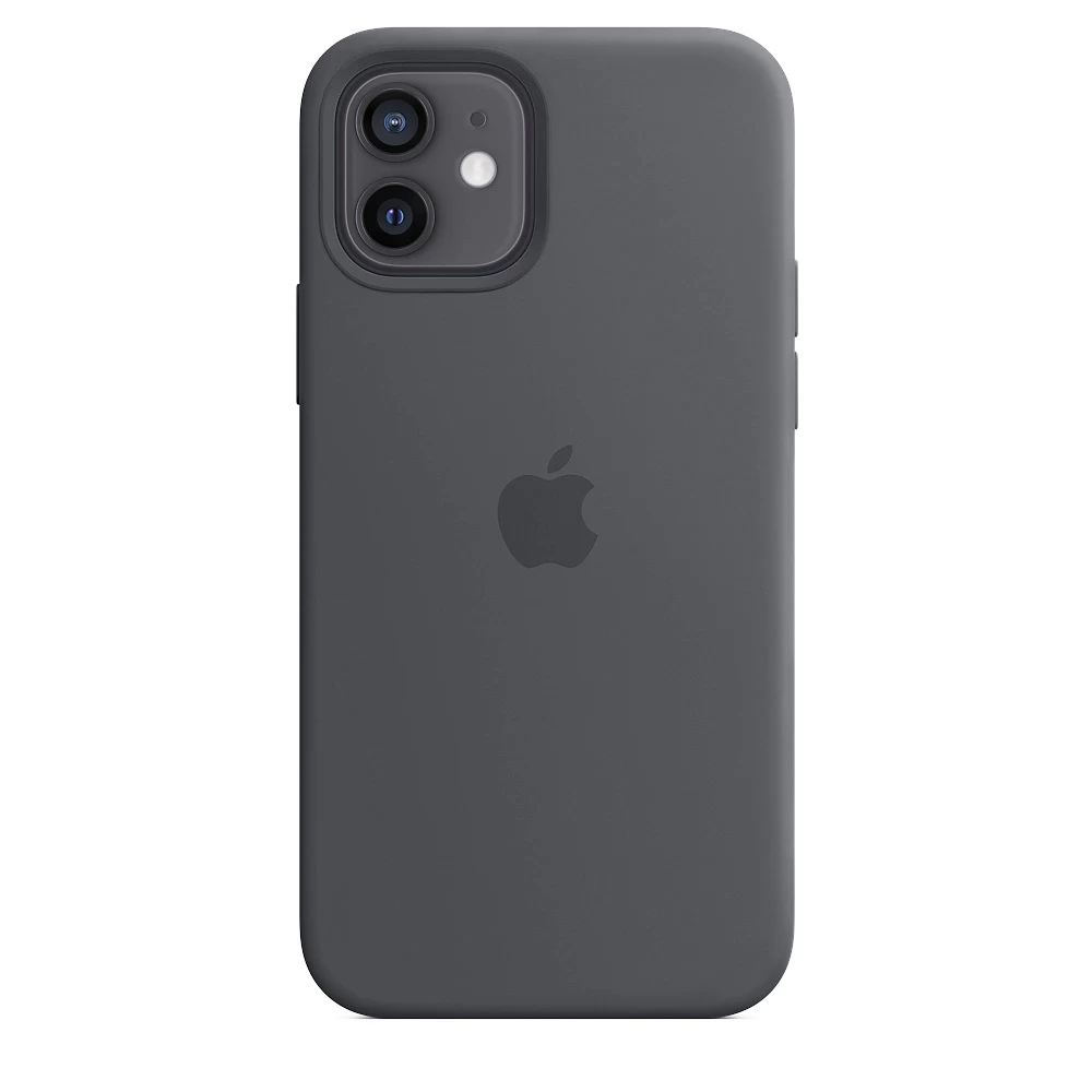 Силиконовый Чехол Накладка Silicone Case для iPhone 12/12 Pro Dark Gray