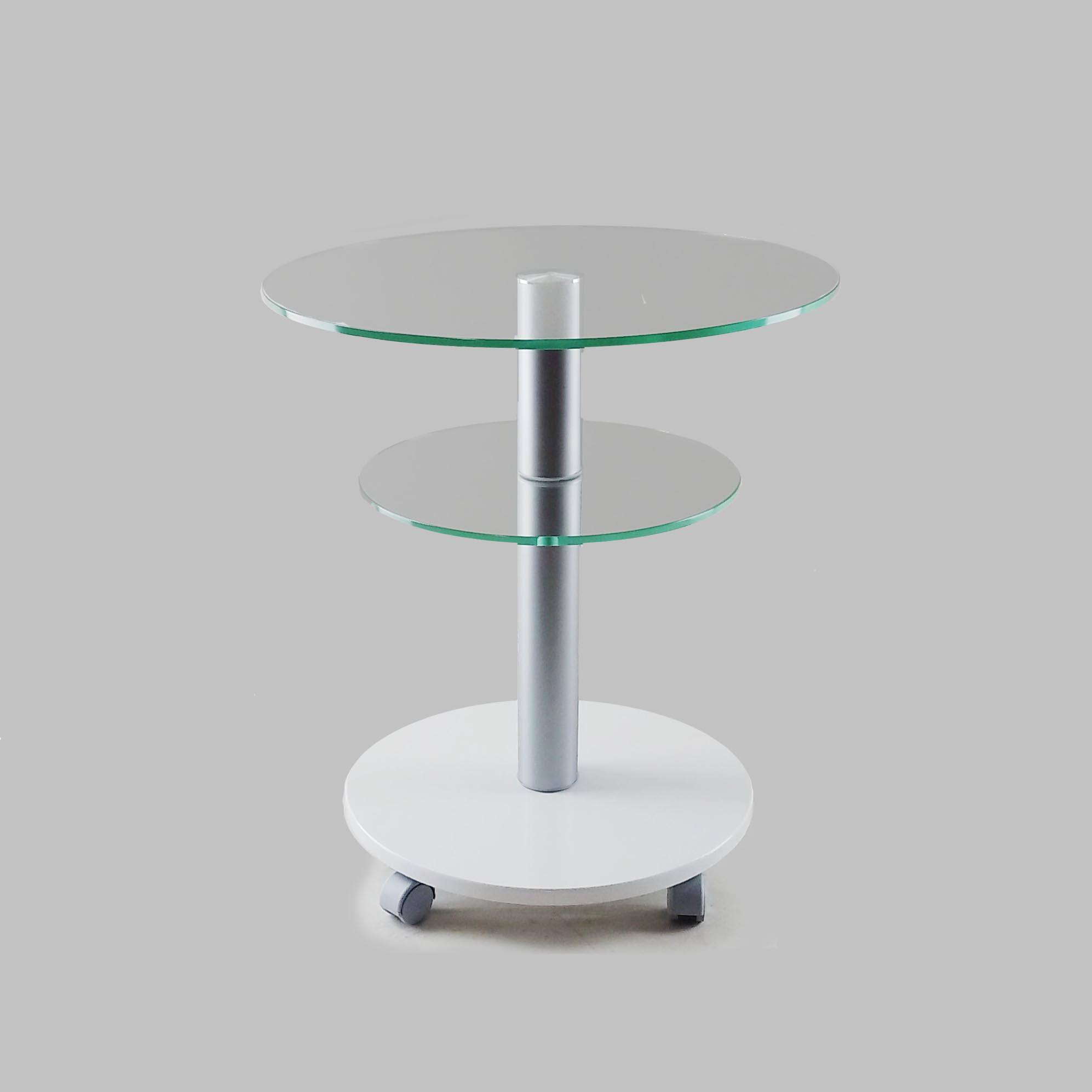 Стол журнальный стеклянный Commus Bravo Light K clear-white-alm60 Белый (433820239) - фото 2 Стол журнальный стеклянный Commus Bravo Light K clear-white-alm60 Белый (433820239) - фото 2