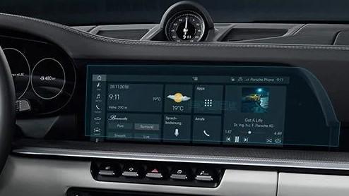 Защитное стекло Pixsel гибридное матовое на монитор Porsche 911 13,5" 2019
