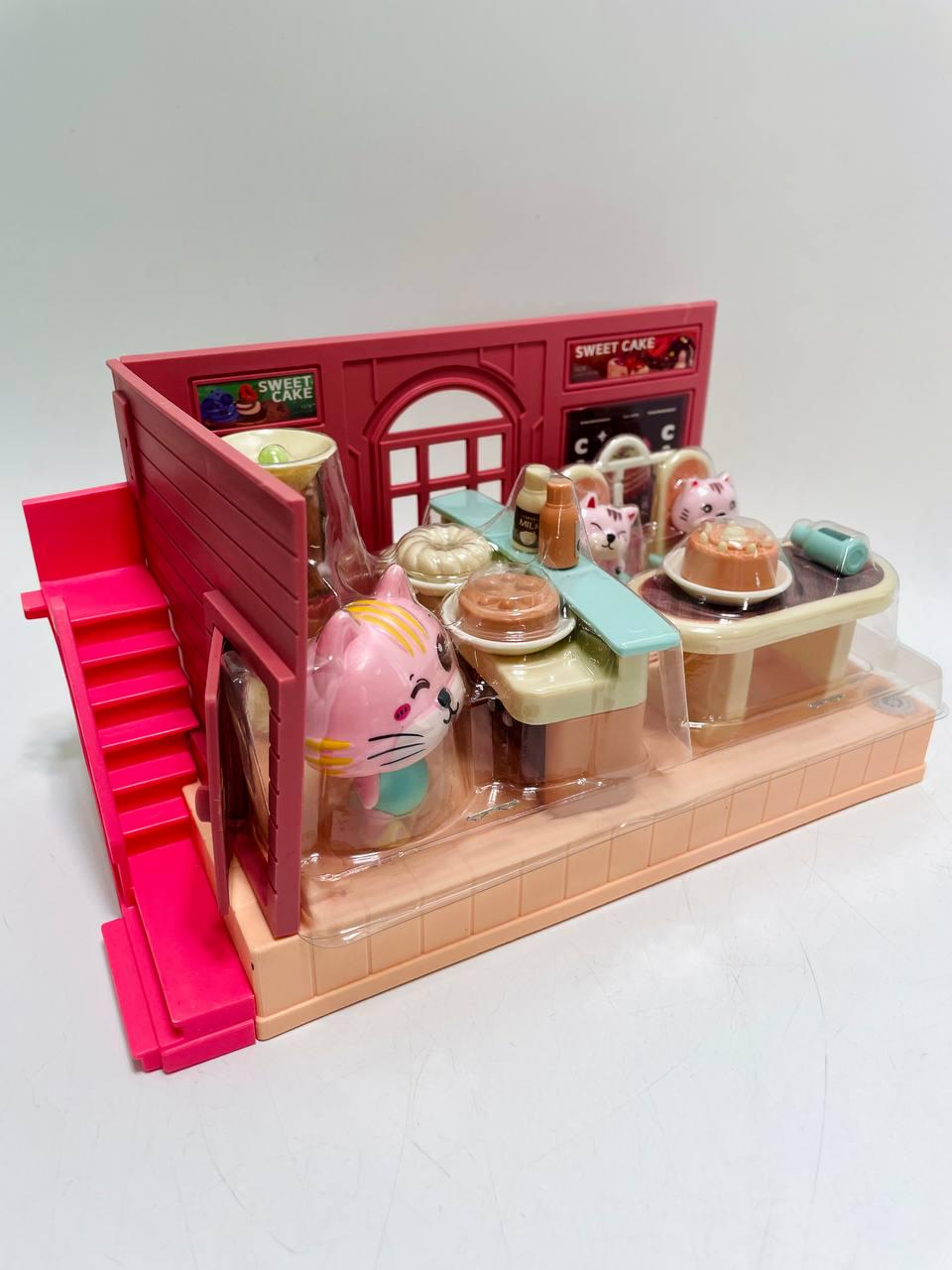 Набор мебели Кафе подсветка мелодии фигурки животных и муляжи мебели пищевых продуктов посуды (HY 109 A1) - фото 3