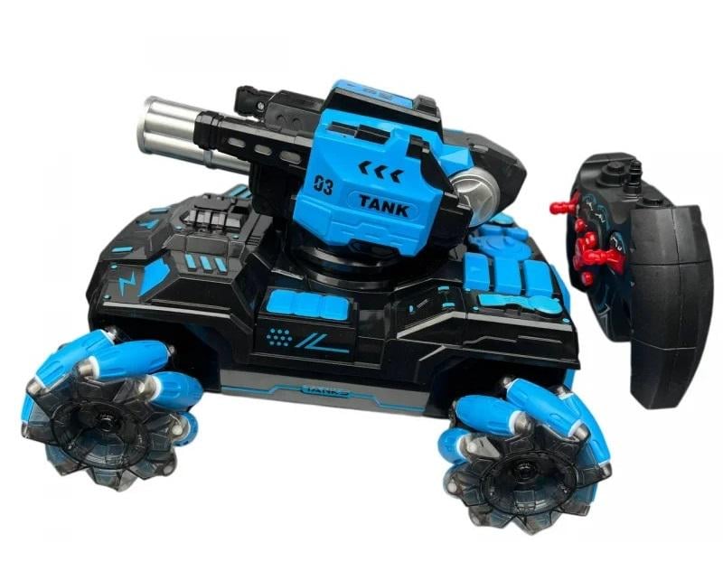 Игрушка танк на радиоуправлении роликовые колеса Синий (Ven-00159-30)