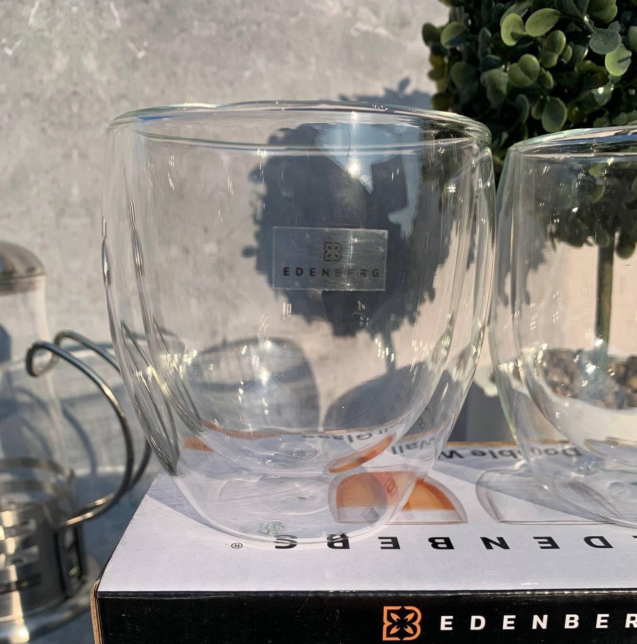 Набор стаканов Edenberg с двойными стенками 2шт. 250 мл (EB-19512) - фото 4