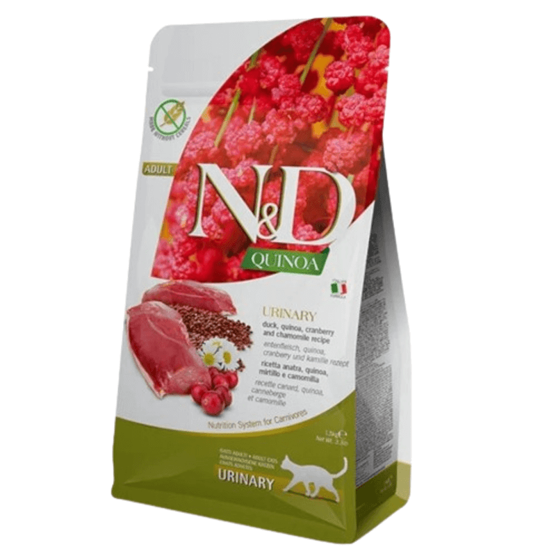 Корм сухой Farmina N&D Quinoa Urinary Duck & Cranberry для кошек профилактика мочекаменной болезни утка/киноа (2998382272)