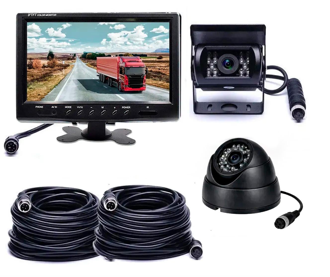 Парковочная система с камерами заднего вида и монитором 9" 20 м (9inch2cam20m22)