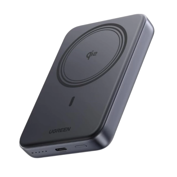 Повербанк UGREEN PB763 Qi2 20W с магнитным креплением 10000 мАч MagSafe 15W для iPhone 17 и 16 Pro Max Black (55135)