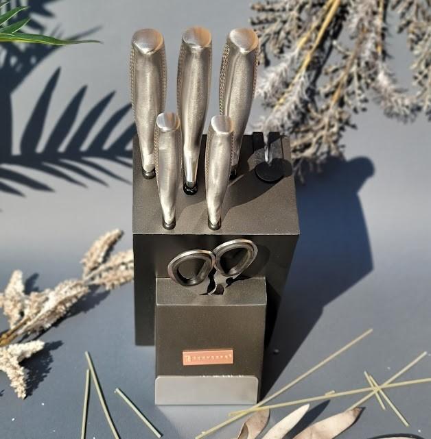 Набор кухонных ножей с деревянной подставкой Edenberg EB-11023 7 предметов (2530555726) - фото 4 Набор кухонных ножей с деревянной подставкой Edenberg EB-11023 7 предметов (2530555726) - фото 4