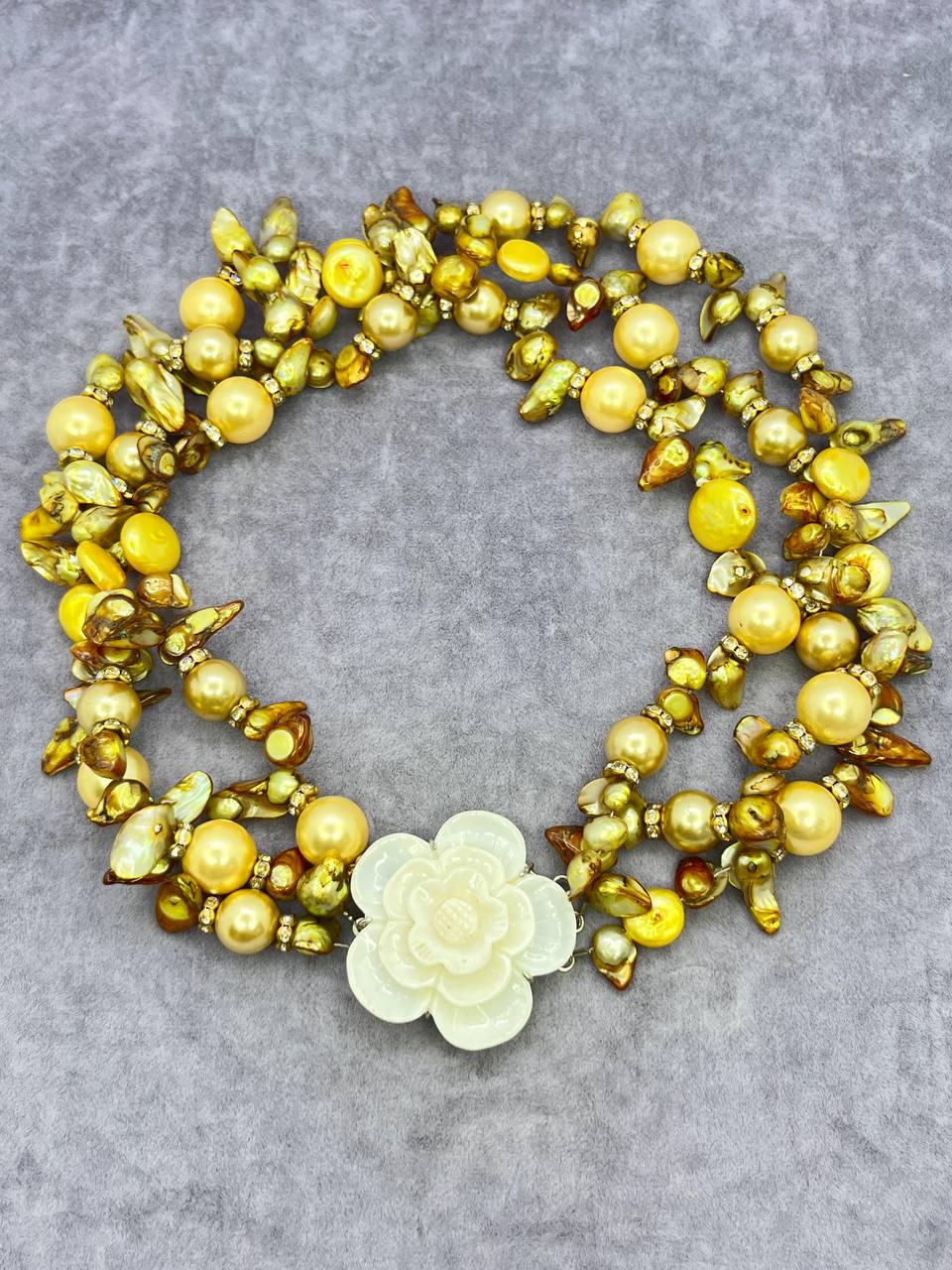 Бусы майорка с жемчугом 44 см Разноцветный (10136)