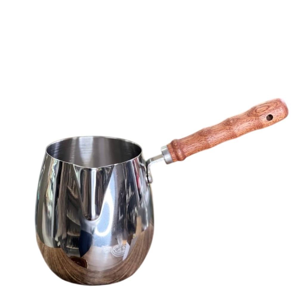 Турка стальная Сидамо Olens с деревянной ручкой 450 мл (83363849) Турка стальная Сидамо Olens с деревянной ручкой 450 мл (83363849)