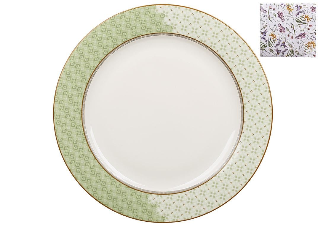 Тарелка BonaDi Wisteria Garden фарфоровая 268 мм (498-340)