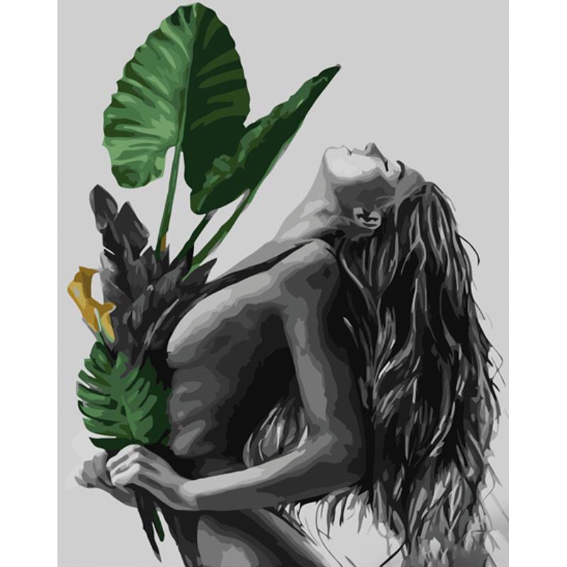 Картина по номерам Strateg Премиум Цветочная фотосессия с лаком 40х50 см (GS1207)