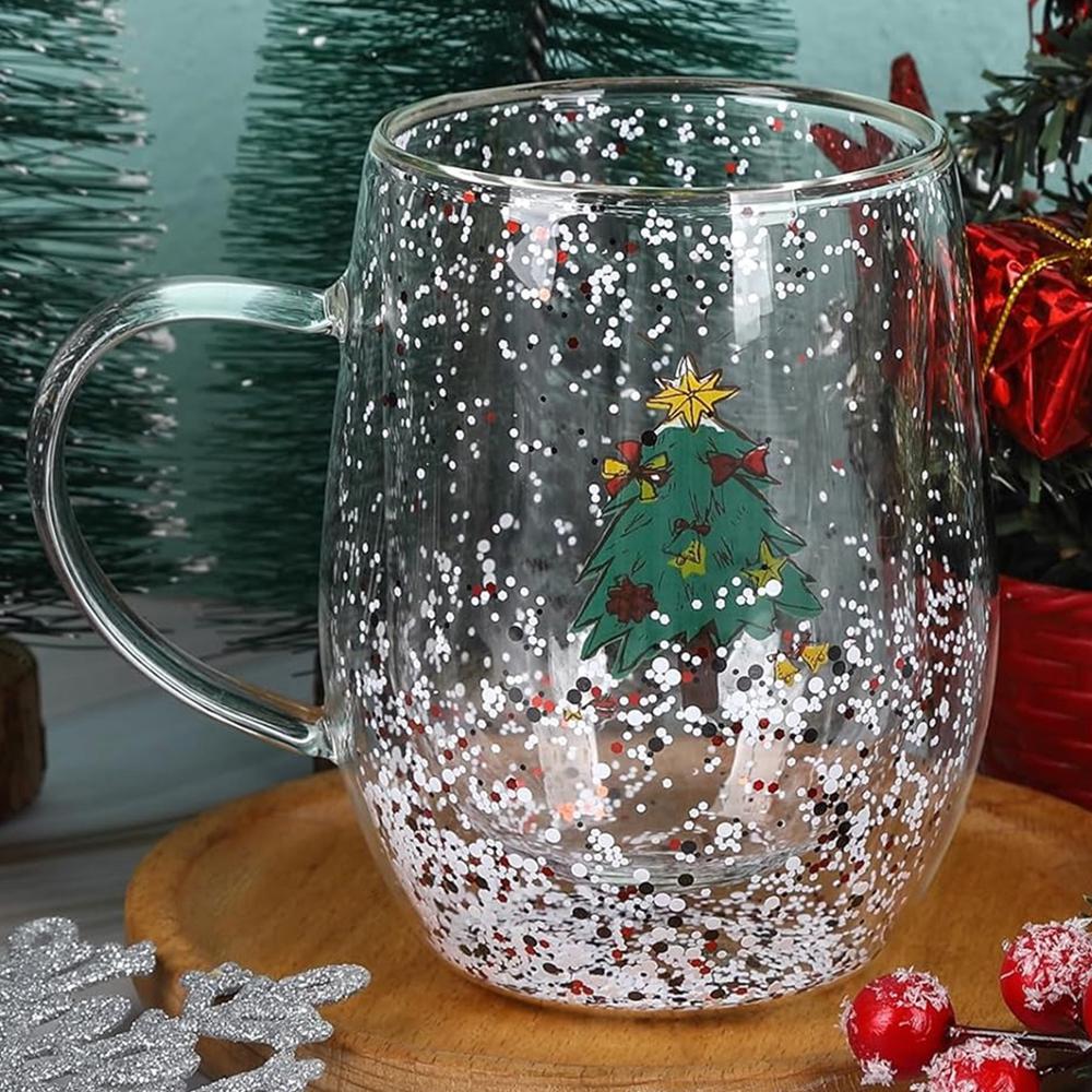 Чашка новогодняя с двойным дном Christmas tree Елка со звездой термостойкое стекло 350 мл (03-ялин-зірк-R32792) - фото 6 Чашка новогодняя с двойным дном Christmas tree Елка со звездой термостойкое стекло 350 мл (03-ялин-зірк-R32792) - фото 6