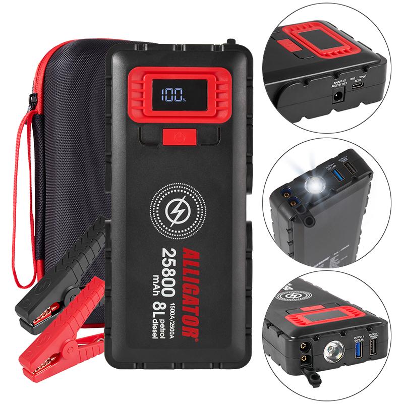 Пусковое устройство Alligator Jump Starter 1500A/2500A 25800 mAh со Smart-клеммами (JS848) - фото 6