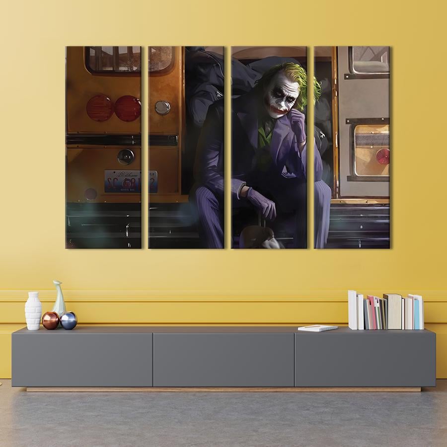 Картина модульная из 4 частей Джокер фильм Темный рыцарь M 89x53 см (718-41)