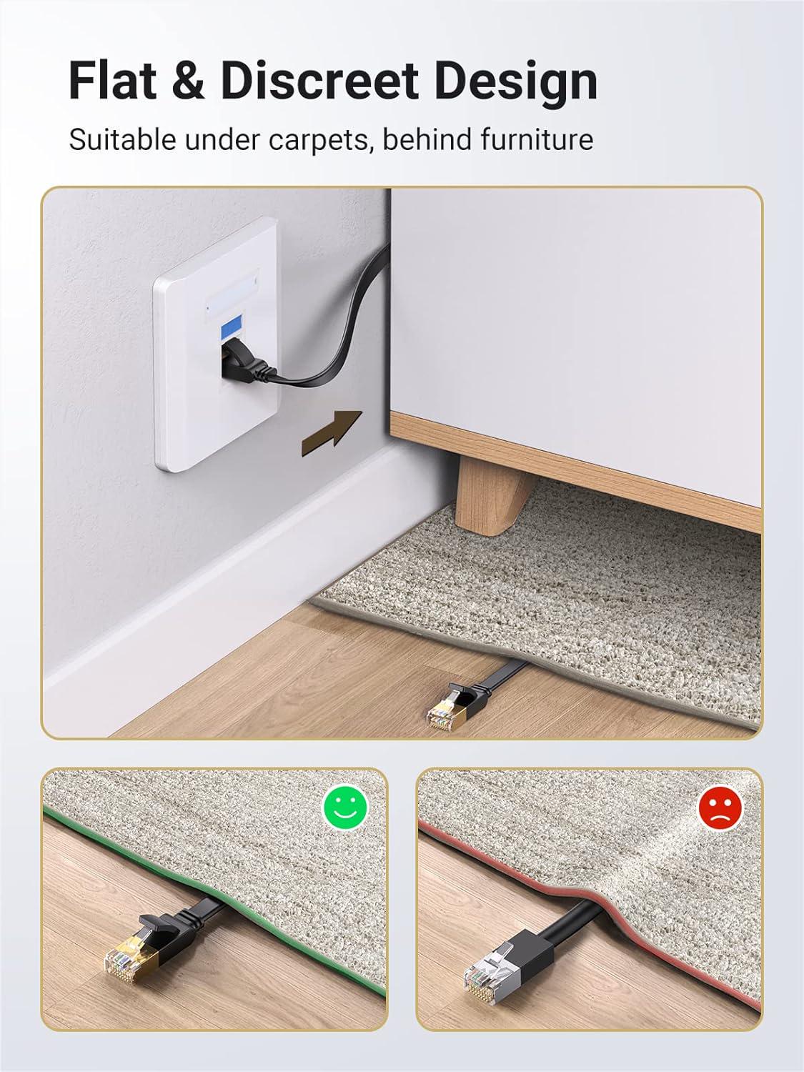 Интернет-кабель UGREEN Cat.7 U/FTP 10 Гбит/с 600 МГц Lan RJ45 RJ 45 2 м Черный (11261) - фото 6 Интернет-кабель UGREEN Cat.7 U/FTP 10 Гбит/с 600 МГц Lan RJ45 RJ 45 2 м Черный (11261) - фото 6
