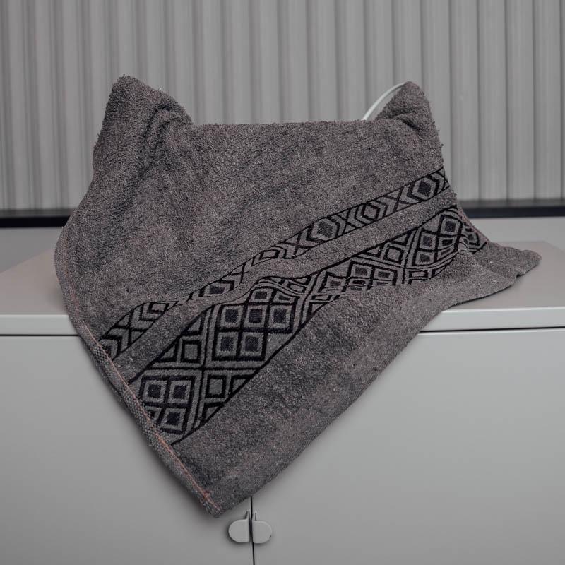 Полотенце банное Нежное утро 140х70 см Темно-серый (88247)