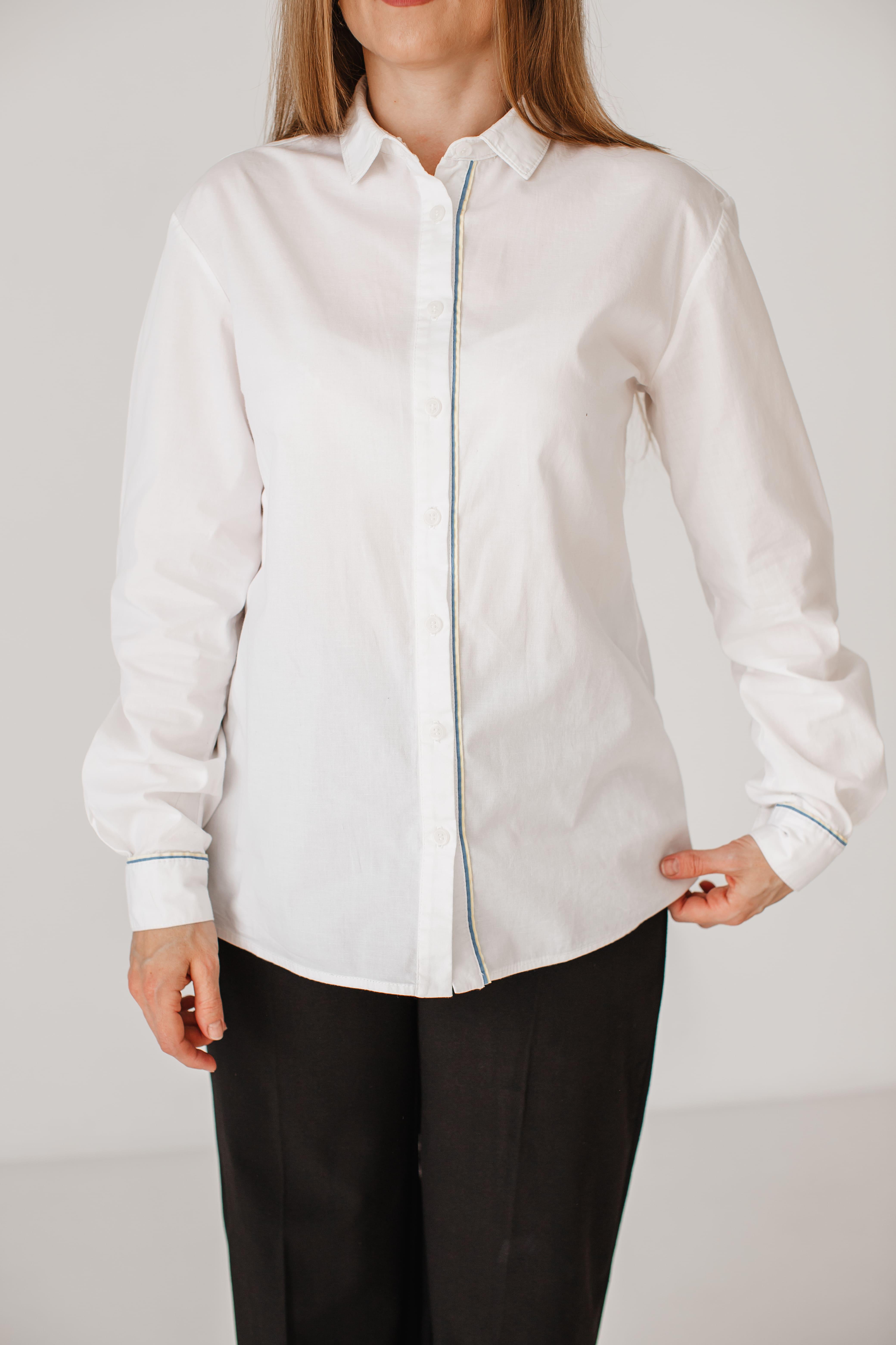 Сорочка пряма VSlatinina з класичним коміром S Білий (01234567812) - фото 6