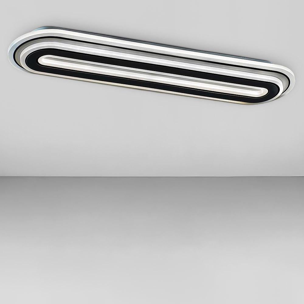 Люстра стельова світлодіодна Light House SY-19154/580 WH/BK 92W без пульта 580х144х50 мм Білий із чорним Люстра стельова світлодіодна Light House SY-19154/580 WH/BK 92W без пульта 580х144х50 мм Білий із чорним