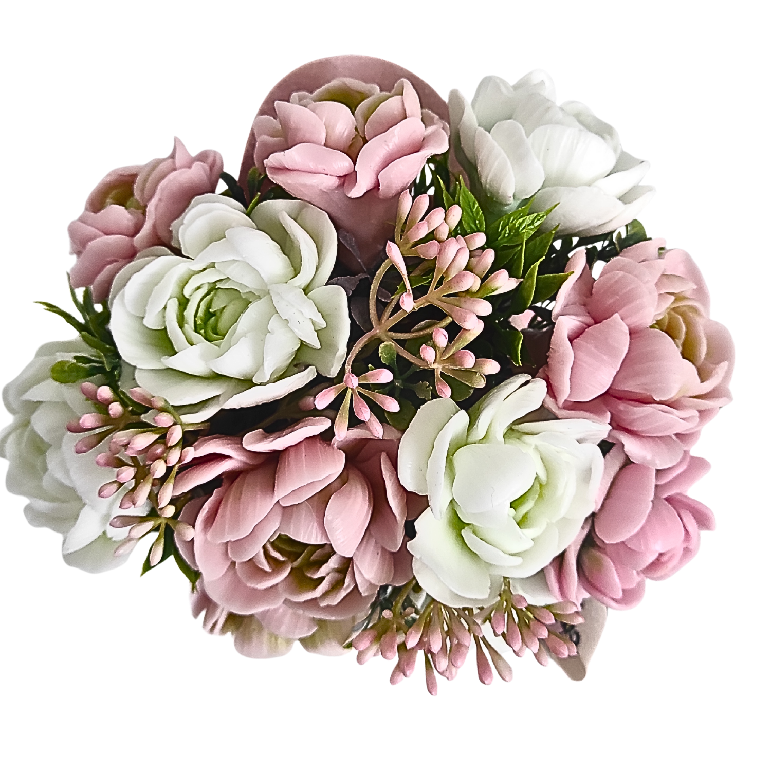 Букет цветов из мыла Bila Lileya Ранункулюсы в сумке из экокожи (MB-00738)