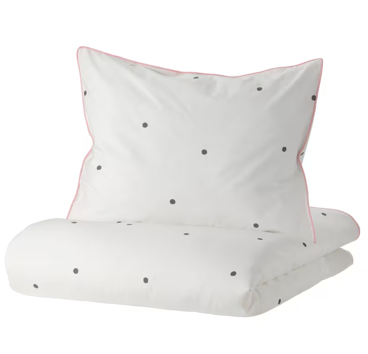 Комплект постільної білизни Ікеа Vankrets 105.047.26 Білий/Рожевий (13921394)