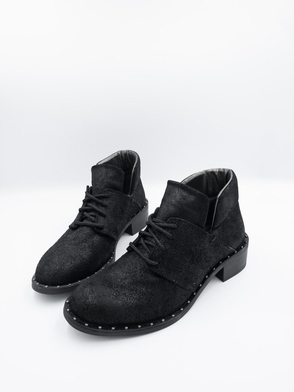 Черевики шкіряні демісезонні жіночі Bistfor р. 38 Чорний (83005/266)