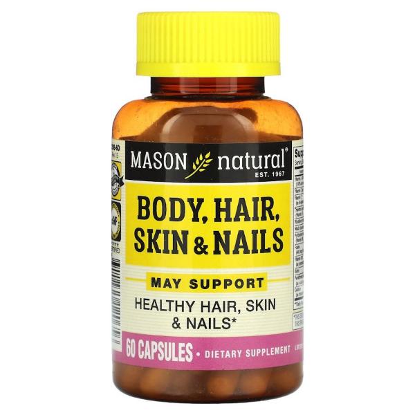 Комплекс для шкіри/волосся/нігтів Mason Natural Body Hair Skin and Nails 60 капс. (000021075)