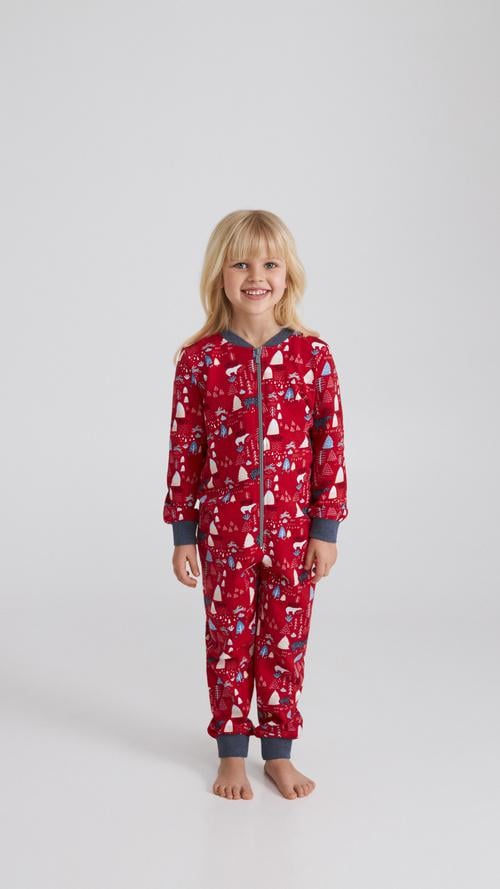 Пижама детская унисекс комбинезон Ellen felisity cpf 62/01/01 104 см Красно-серый