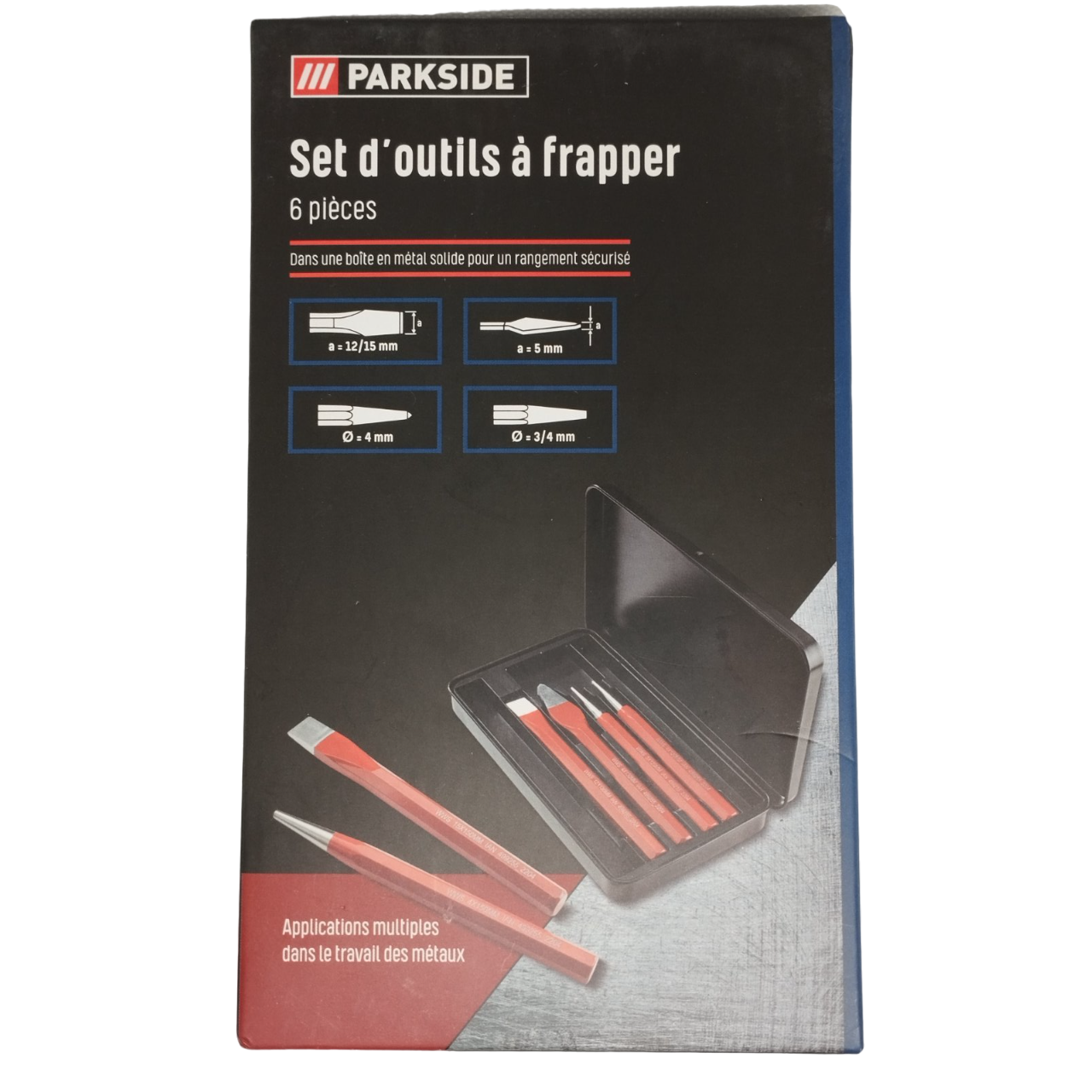 Набор инструментов PARKSIDE Set D'outils à Frapper 6 шт. Красный (2154716359) - фото 2