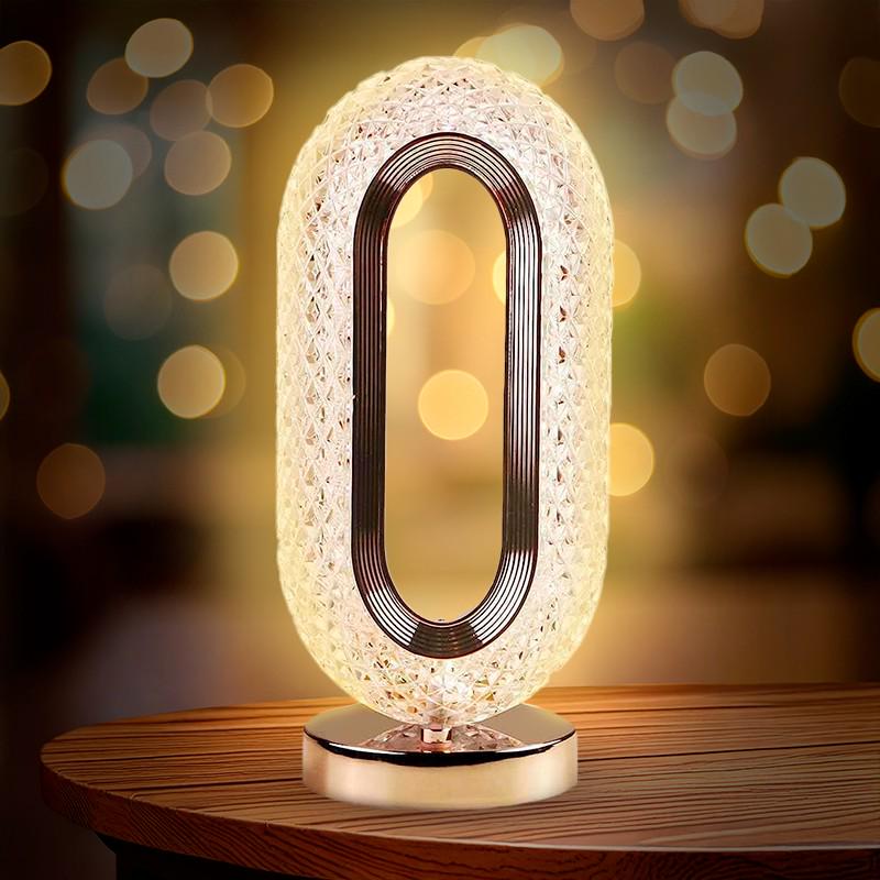 Настольная лампа светодиодная Crystal Lamp с сенсорным переключателем - фото 5